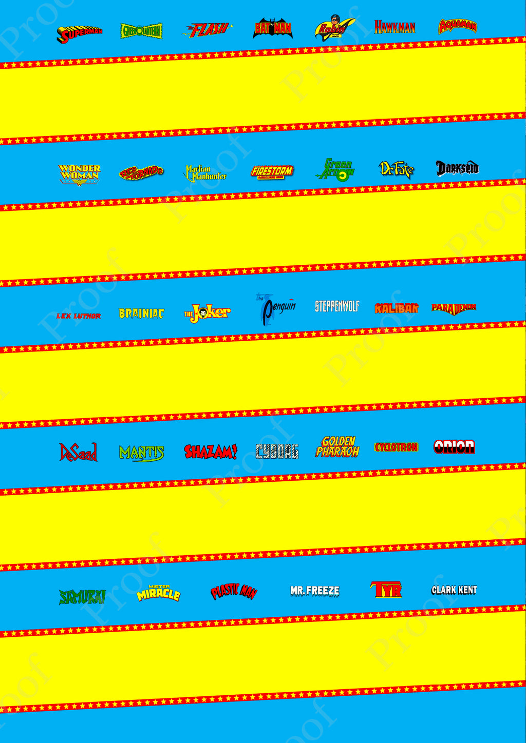 Super Hero Blue and Yellow Display Card Digital Background A1