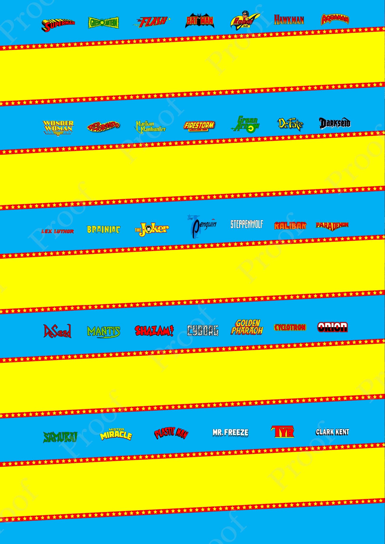 Super Hero Blue and Yellow Display Card Digital Background A1